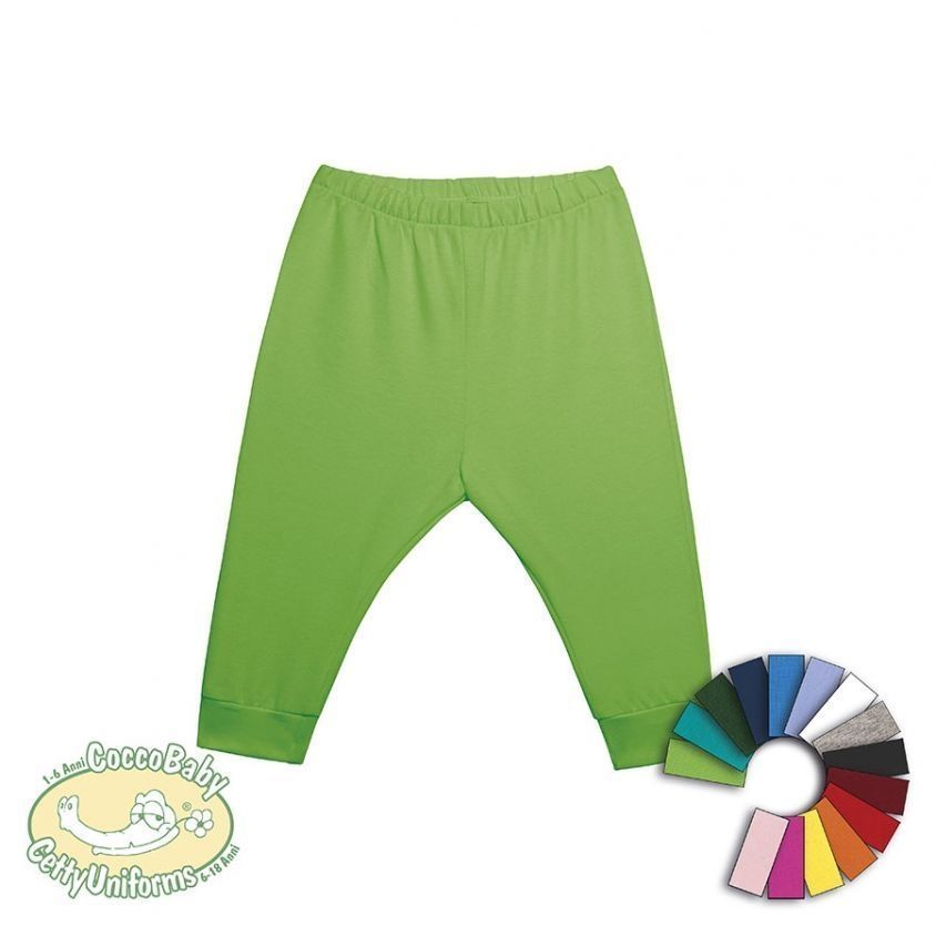 pantalone verde in jersey per neonato